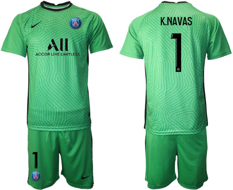 Men 2020-2021 club Paris St German green goalkeeper #1 Soccer Jerseys->other club jersey->Soccer Club Jersey